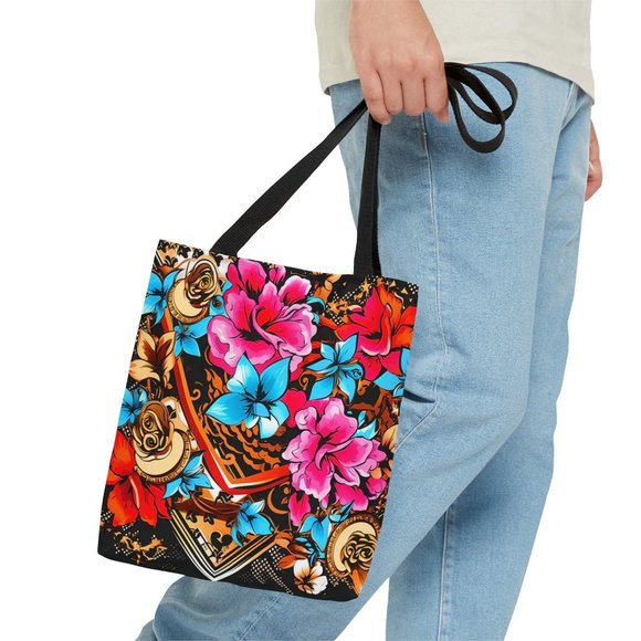 Floral Tote Bag | Aesthetic | Designer Fall Tote Bag, Women's Fall Tote bag - Picture 8 of 10